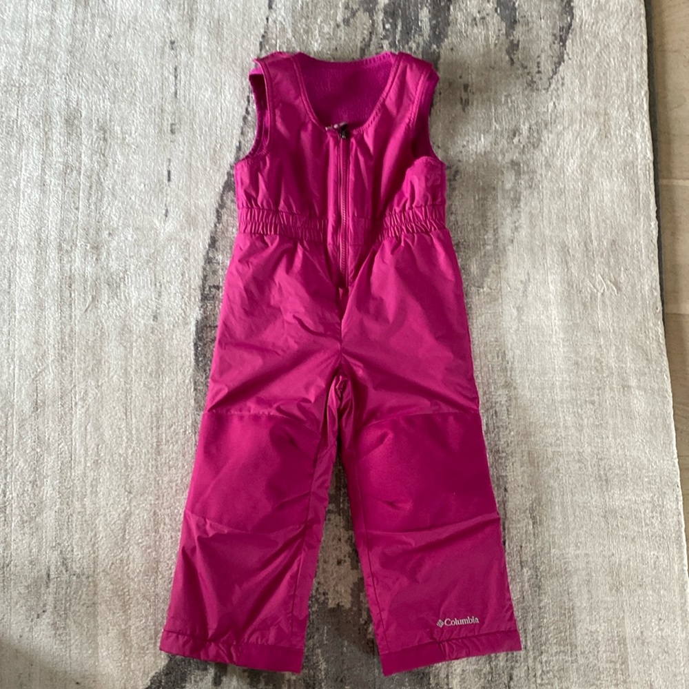 Columbia 3T kids ski onesie/bib Pink
